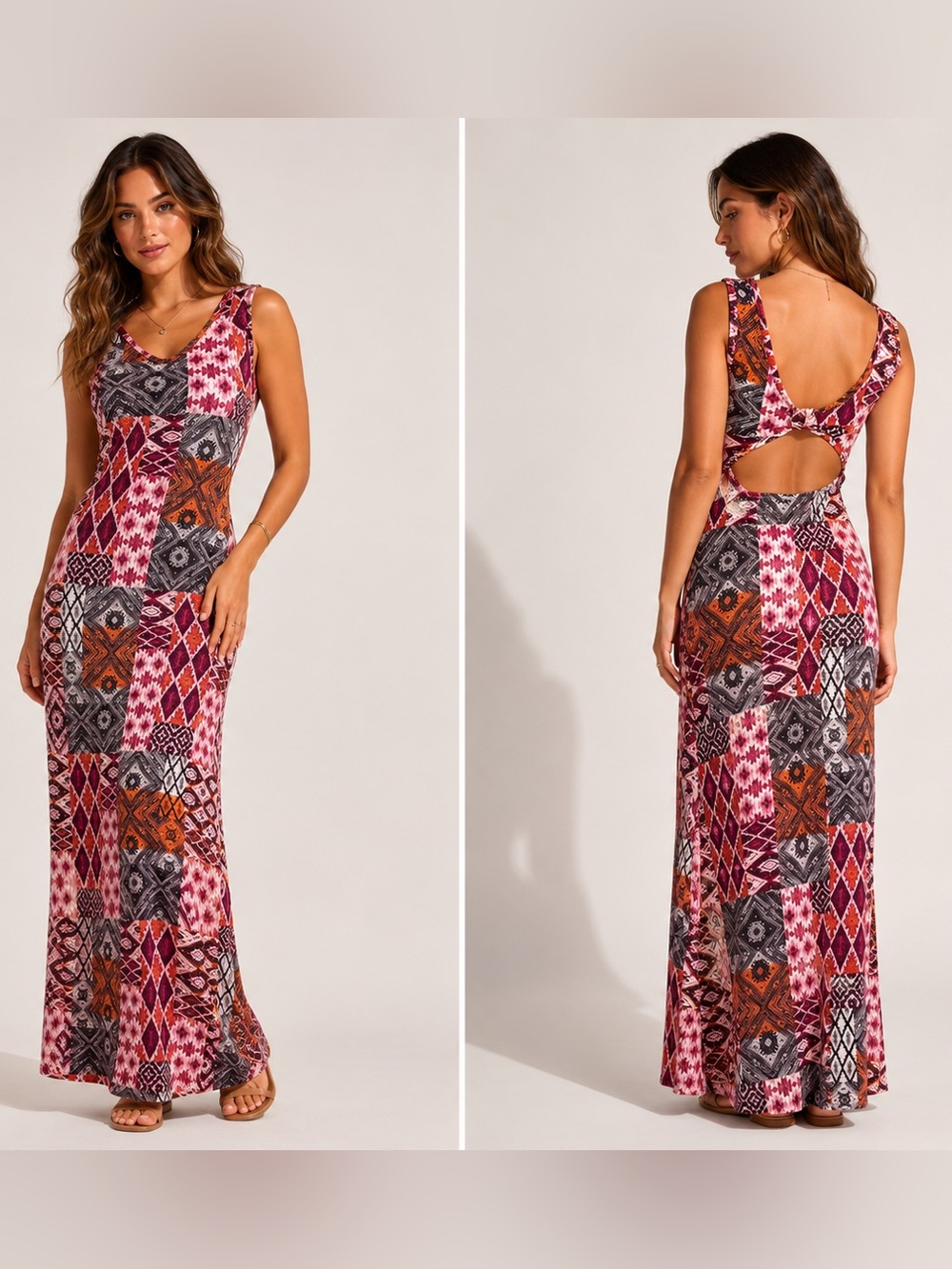 Hollywood & Vine Geometric Print Dress